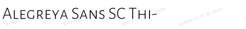 Alegreya Sans SC Thi字体转换